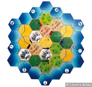 The board game Settlers of Catan