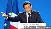 Nicolas Sarkozy, France's president, speaks while unveiling his economic stimulus package in Douai, France, on Thursday, Dec. 4, 2008. Sarkozy announced 26 billion euros ($33 billion) of measures to spur growth in an economy teetering on the brink of recession
