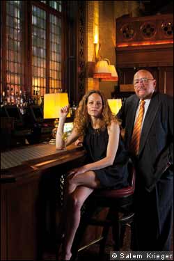 Jerry Della Femina and Katie Roiphe at The Campbell Apartment, New York